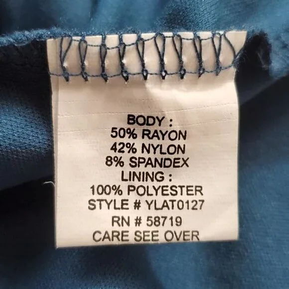 Ny Collection Women's Sleeveless Floral Lace Lined Back Zip Peplum Blouse Top - Picture 8 of 9